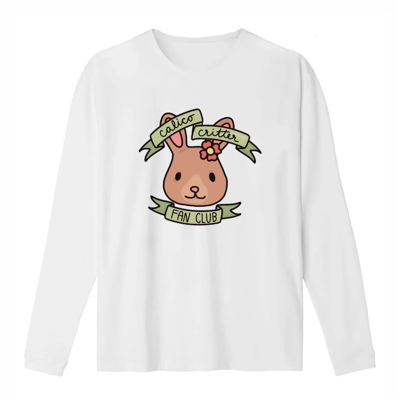 Calico Critter Fan Club Active T-Shirt Summer Casual Cotton Tee Oversized Streetwear Tops Vintage Graphic Print 100% Cotton