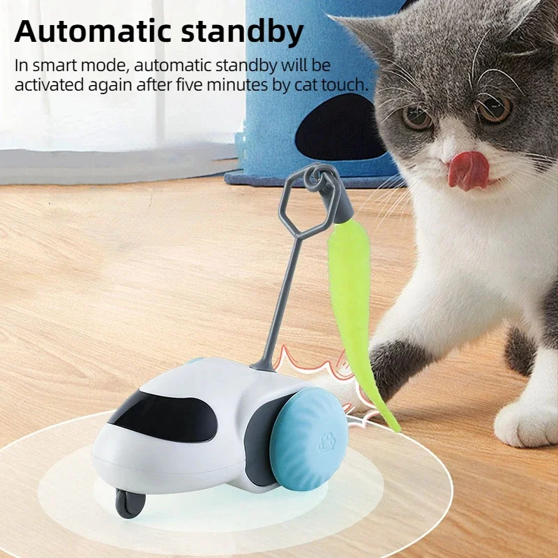 Smart Cat Toy Car Automatic Moving Remote Controlled Toy Car Indoor Interactive Playing Training Pet Toys Kitten Supplies