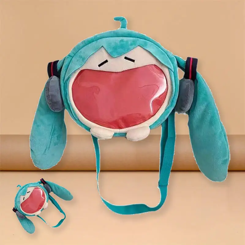 Popular Two Dimension Single Shoulder Itabag Cute Plush Cartoon Doll Trendy Crossbody Bag for Girls Daily Commute Accessory Gift