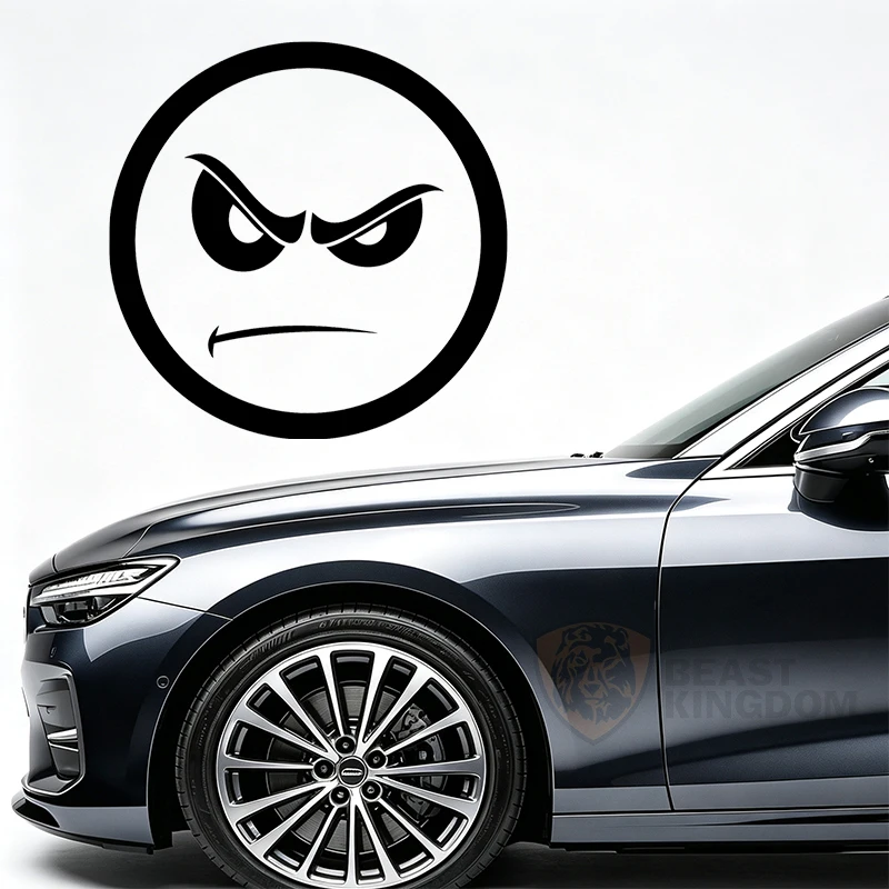 Car StickersWaterproof Angry Face Sticker Vinyl Decal High Quality for Car Bumper DecorationAuto Decor