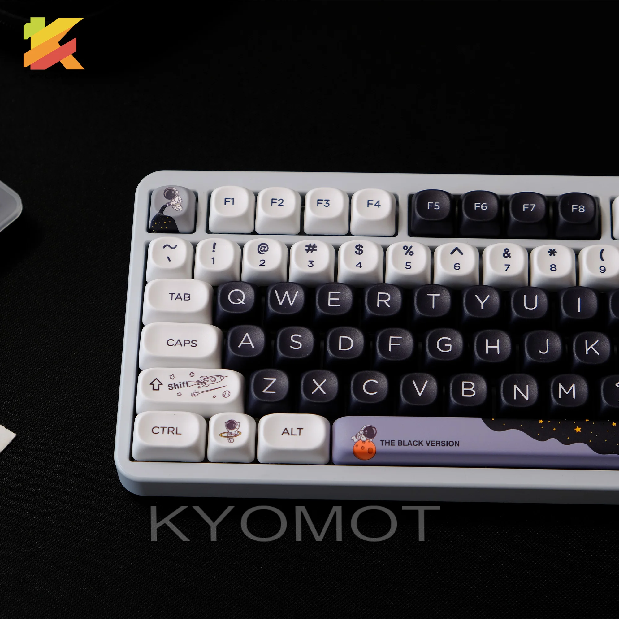 KYOMOT 150 klawiszy Starry Sky Astronaut Theme PBT Keycaps MOA Profile Dye Sub Keys Caps dla DIY MX Switch Mechanical Keyboard Caps — zdjęcie produktu 3