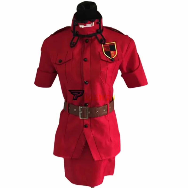 Anime Hellsing Herushingu Seras Victoria Red Cosplay Costume with Socks Custom Made Any Size