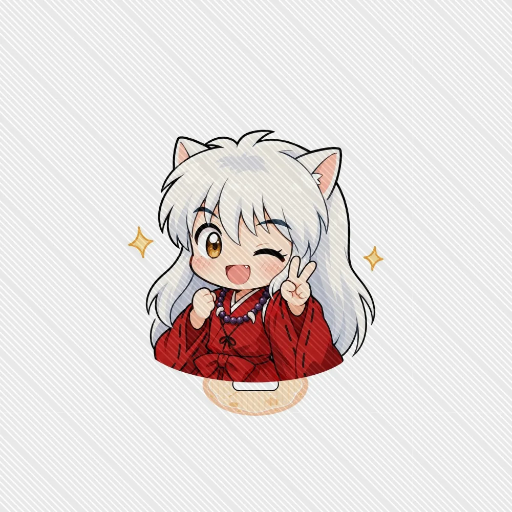 10cm Anime Inuyasha Acrylic Keychain Stand Tarou Sakamoto Shin Asakura Peripheral ornaments，Friend Christmas Gifts