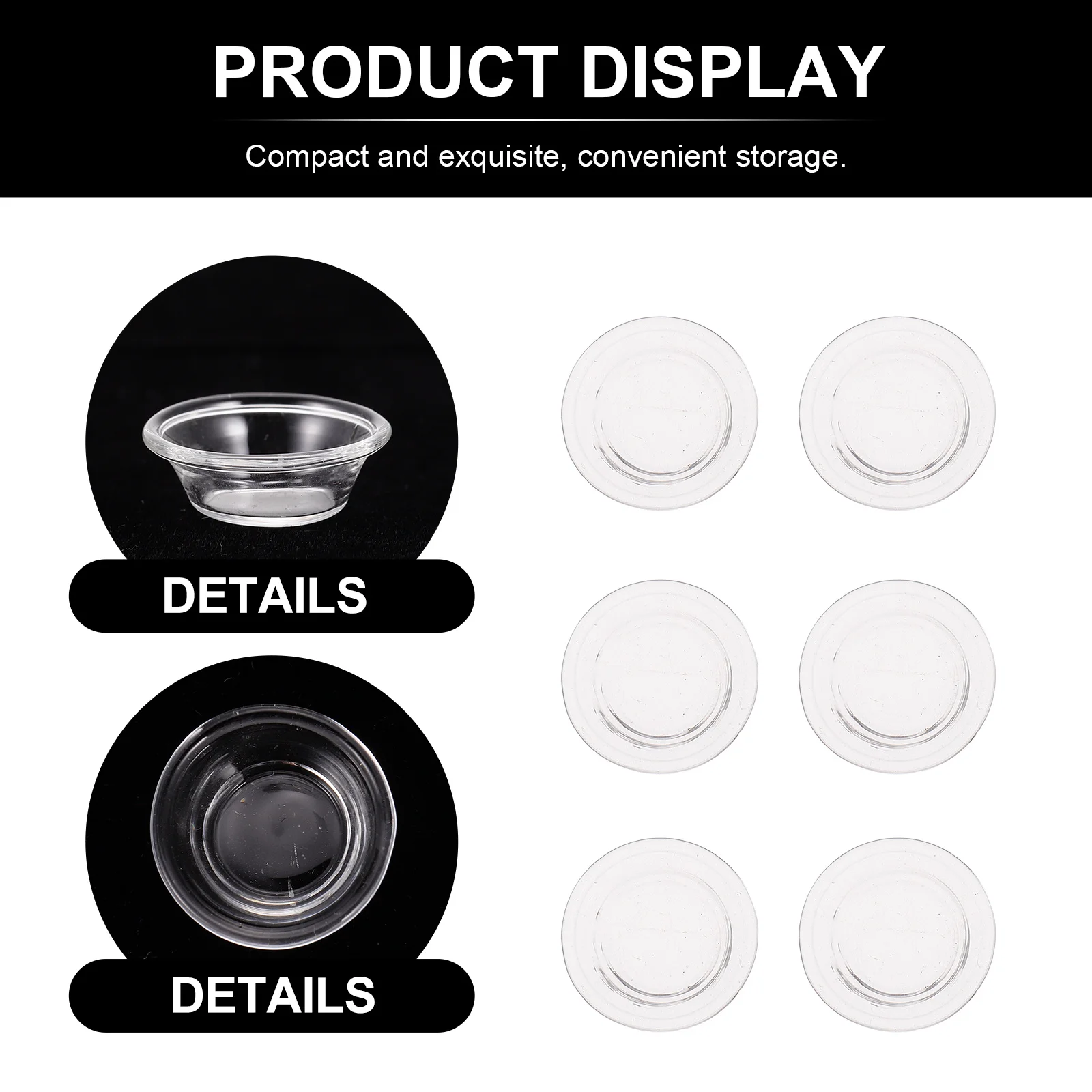 

10Pcs Mini Kitchen Sauce Dishes Decor Safe High-Quality Glass Prop for Children Interactive Playthings Home Decoration