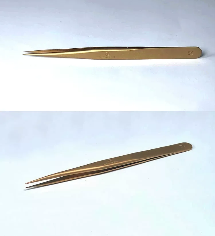 GYC Watch  Repair Tools Anti-slip Fastening Sharp-Nosed Bronze Tweezers Are Superior to Brass Tweezers.