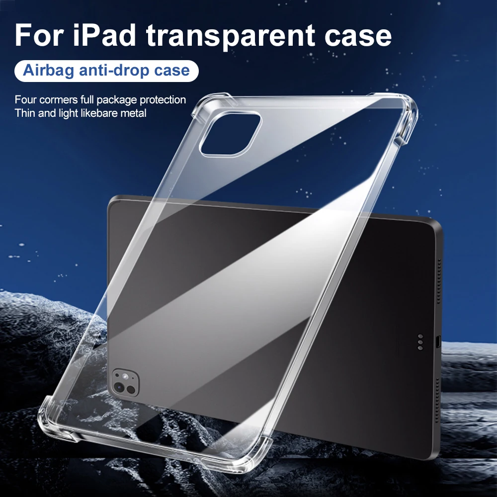 Clear Transparent Tablet Case for Apple iPad Pro 9.7 10.5 12.9 13 Air 2 3 11 13 Mini 5 6 7 Shell Full Frame Prevents Scratches