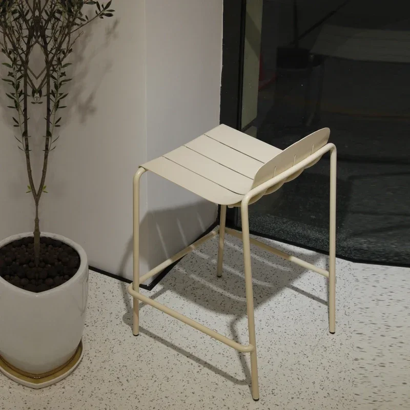 Moderne Gartenmöbel, Aluminiumstuhl, lässig, hohe Bar