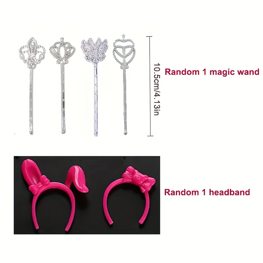 43 ชิ้นชุดแฟชั่น 30 ซม.เสื้อผ้าตุ๊กตาและชุดอุปกรณ์เสริมมินิเสื้อชั้นในกระโปรงสร้อยคอต่างหูมงกุฎไม้แขวนเสื้ออุปกรณ์เสริมของเล่น