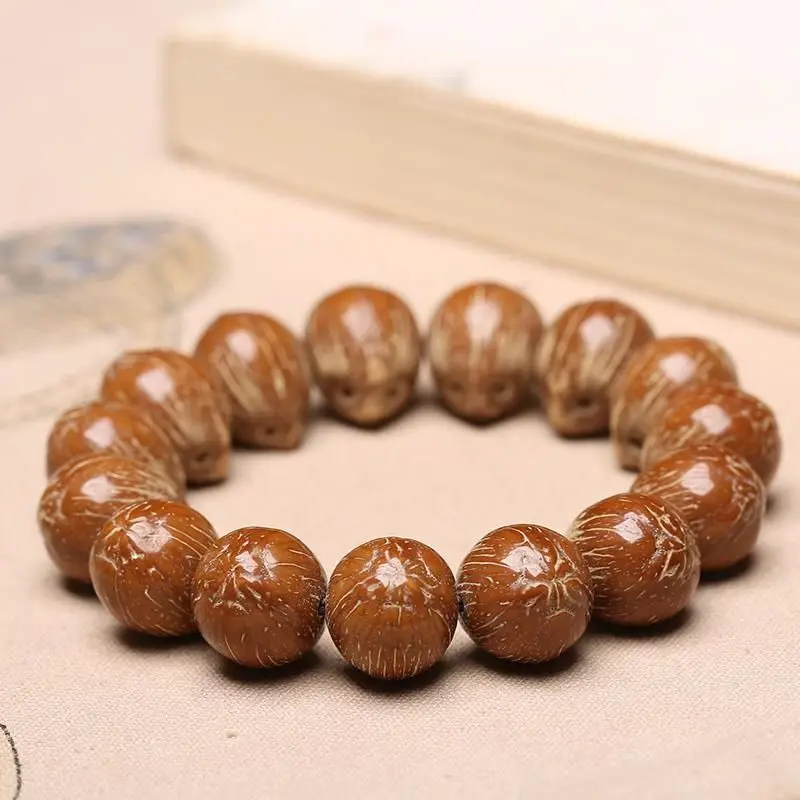 Purple Gold Rat Bracelet Money Seed Bodhi Seed Original Seed Three Eyes Plain Style Wenwan Buddha Beads Men and Women