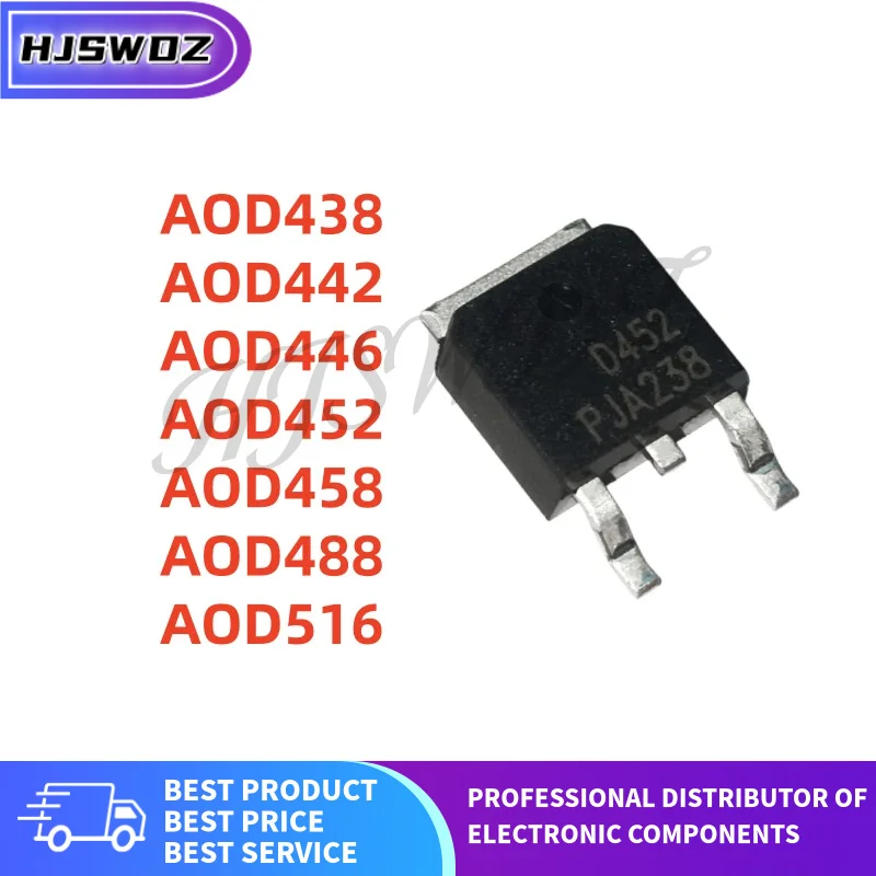 50piece AOD438 AOD442 AOD446 AOD458 AOD488 AOD516 AOD452 TO-252 MOSFET Transistor 100% New