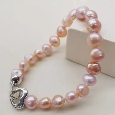Bracelet Natural Freshwater Black//PurpleWhite/Pink Pearl Bracelet Fine Pearl Jewelry For Women