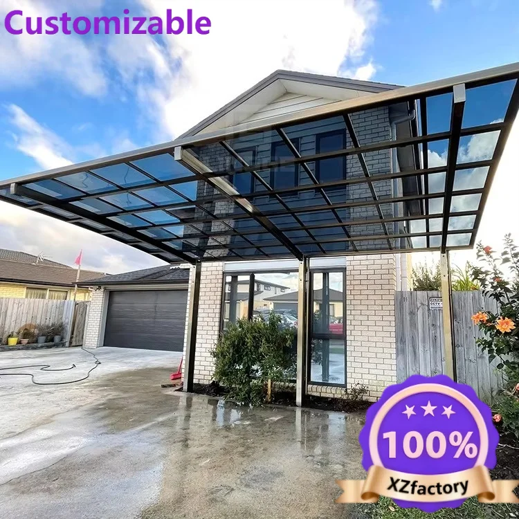 Factory Direct 2026 Appendiabiti da parcheggio per auto in alluminio per terrazza da garage impermeabile personalizzati Carport