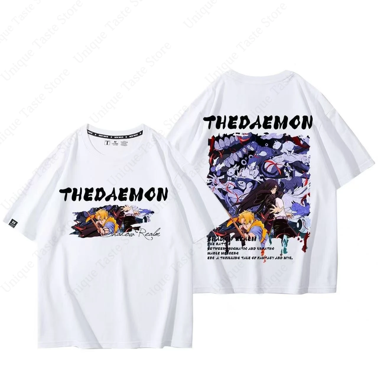 ‌Anime Daemons Of The Shadow Realm T Shirt Yuru Asa Graphic Printed Short Sleeve Tee Men Women Cartoon Merch Pure Cotton T-shirt