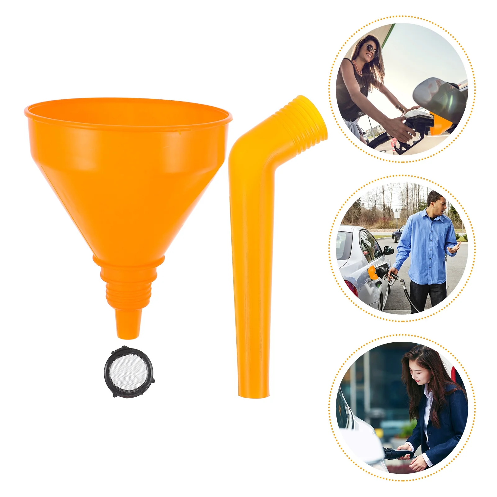 4 Buah Corong Plastik untuk Mobil Sepeda Motor Alat Transfer Bahan Bakar Abs Mulut Lebar Pengisi Oli Transmisi Mesin