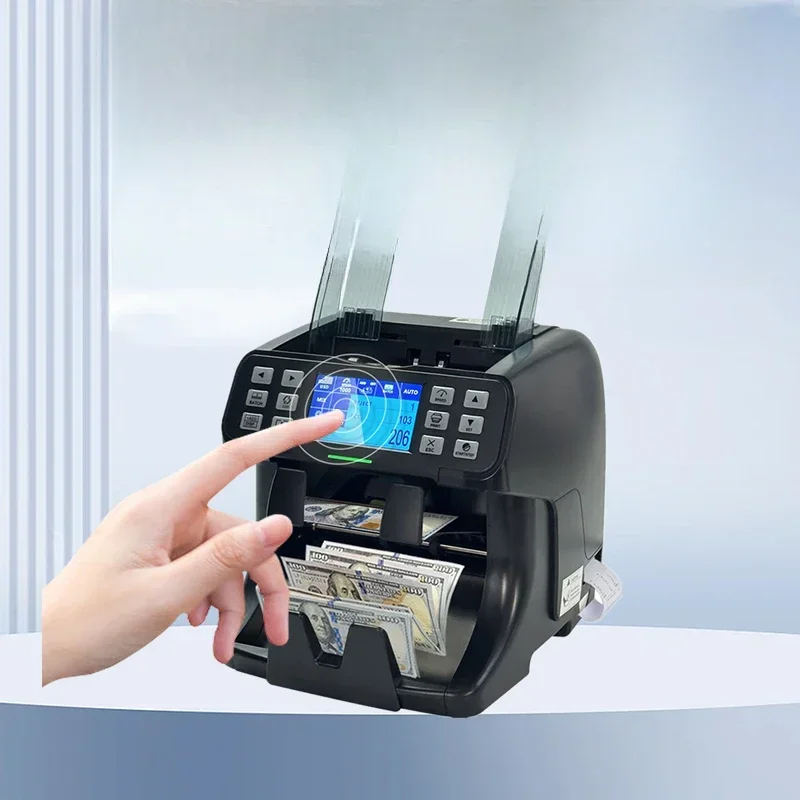 machine Total amount Mixing point CIS multi-currency banknote verifier Bank Class A banknote sorting touch screen