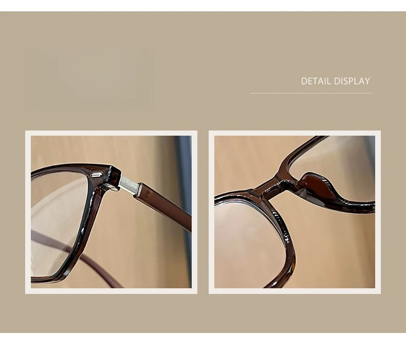 Polygon-Lesebrille mit großem Rahmen +0,5 +0,75 +1,25 ~ +4,0 Damen Herren Anti-Blaulicht-blockierende Brille Optisches Spektakel – Detail 3