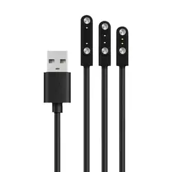 Magnetic Charge Charging Cable For Smart Watch For 2 Pins 2.84/4/7.62mm Distances Black Novel USB Power Charger Cables Universal