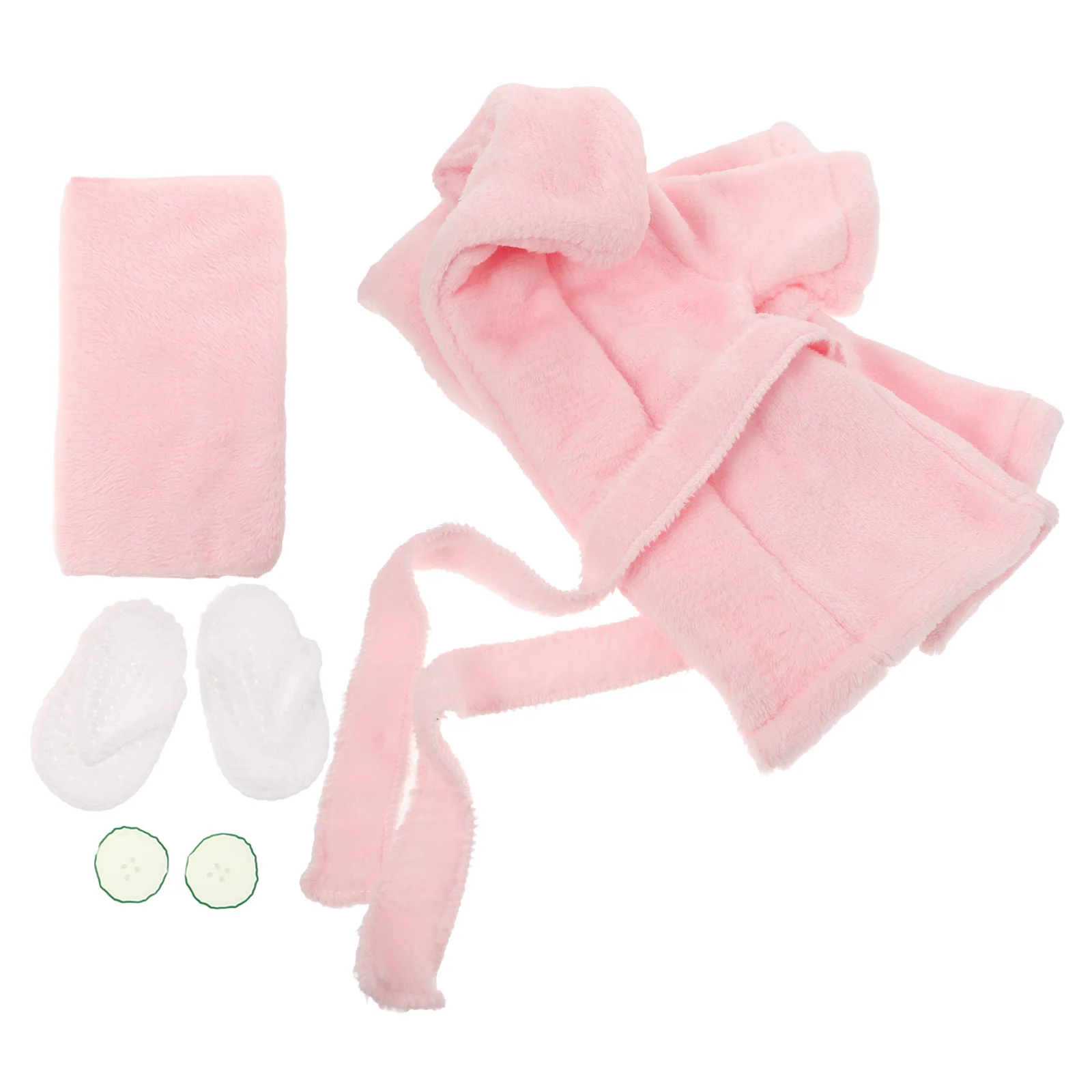 

1Set Infant Photo Prop Bathrobe Soft Supple Baby Bathrobe Outfit for Newborn Toddler Girl Birthday Party Festival Decoration