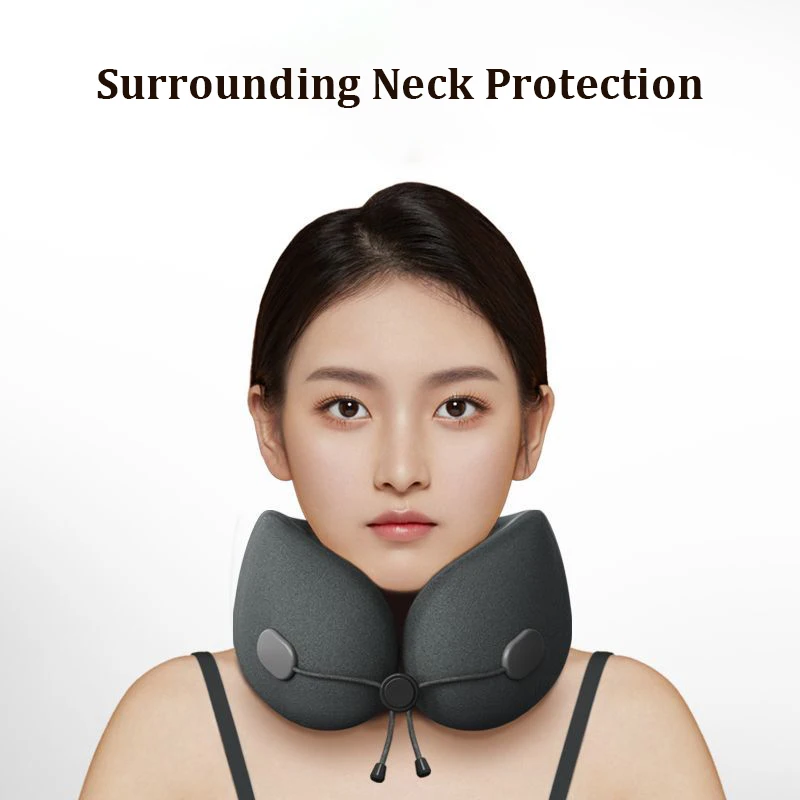 New Protable U-shaped Memory Foam Pillow for Neck Protection Cervical Support Nap Pillow Ergonomic Massage Travel Pillows