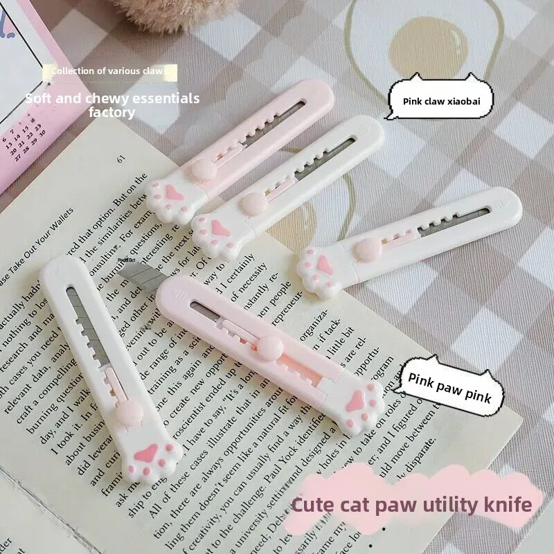Cute Cartoon Cat Paw Mini Craft Knife Small Size for Opening Envelopes And Packages Office Paper Cutting And Handcraft