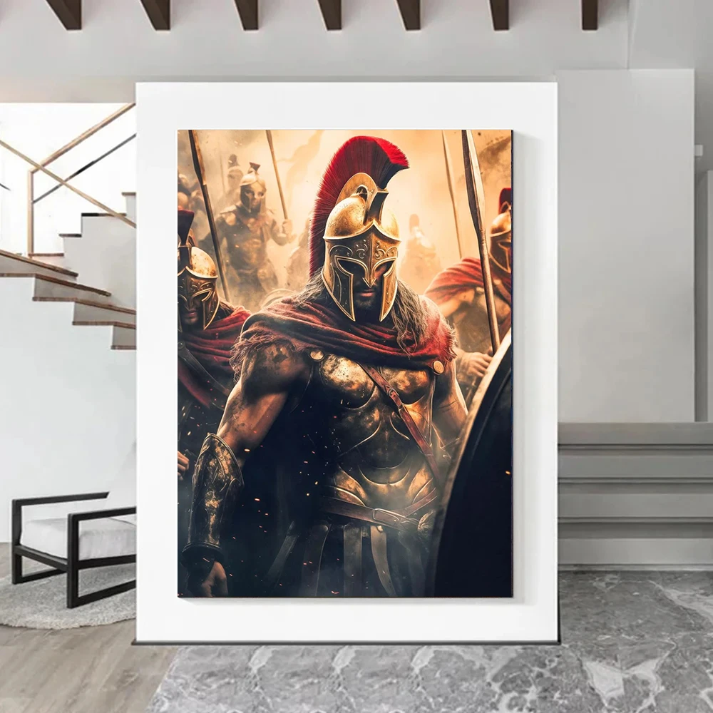 Vintage Roman Empire Warriors Portrait Poster Print Vintage Ancient Culture Wall Art Picture Warrior Canvas Painting Home Decor