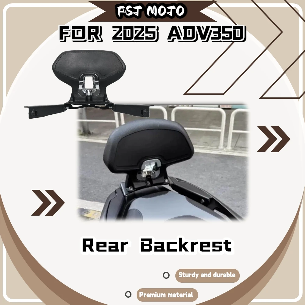 For ADV350 2025 Fully Stuffed Enlarged Passenger Back Pad Simple Screw Fitting Zero Vehicle Modification For Cozy Double