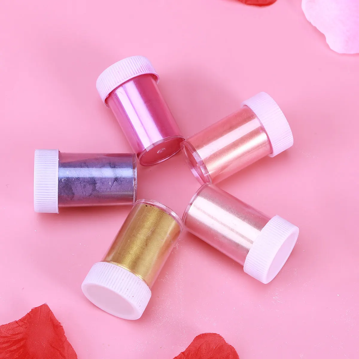 

10Pcs Mica Powder Mineral Pigment Grade for DIY Soap Eyeshadow Blush Lipstick Nail Art Shimmer Pearl Pigment