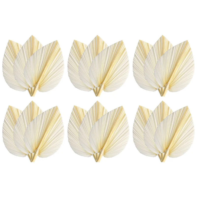 Folhas de palmeira secas brancas grandes A24P - qualidade premium - 18 peças elegantes e modernas boho para decoração de casa e casamento - arte de parede