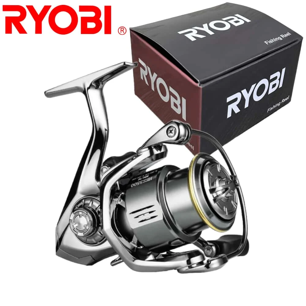 新しいユニークなryobi釣り糸ホイール、フルメタル製ダブルジョイスティック回転式ラインホイール、左右両手対応で交換可能