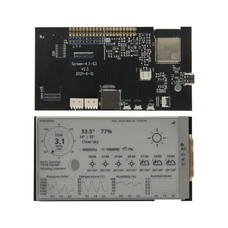 LILYGO® T5 4.7 Inch E-paper V2.3 ESP32-S3 Development Driver Board Display Module Support TF Arduino Compatible Raspberry Pi