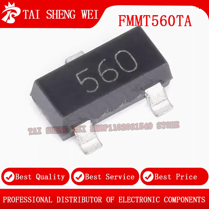 10pcs FMMT560TA SOT-23 560 pnp transistor 500v New Original