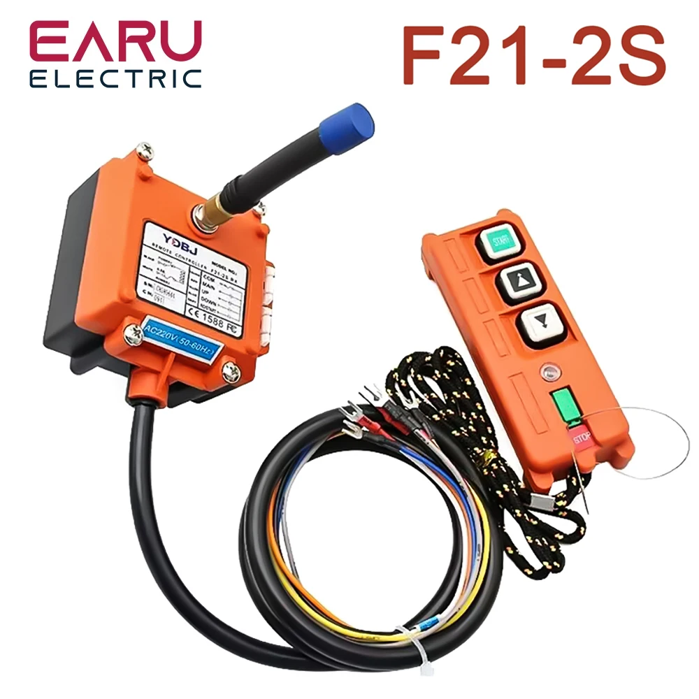 

F21-2S Wireless Industrial Remote Controller Electric Hoist Remote Control Winding Engine Sandblast Switches UHF 433mhz 3 button