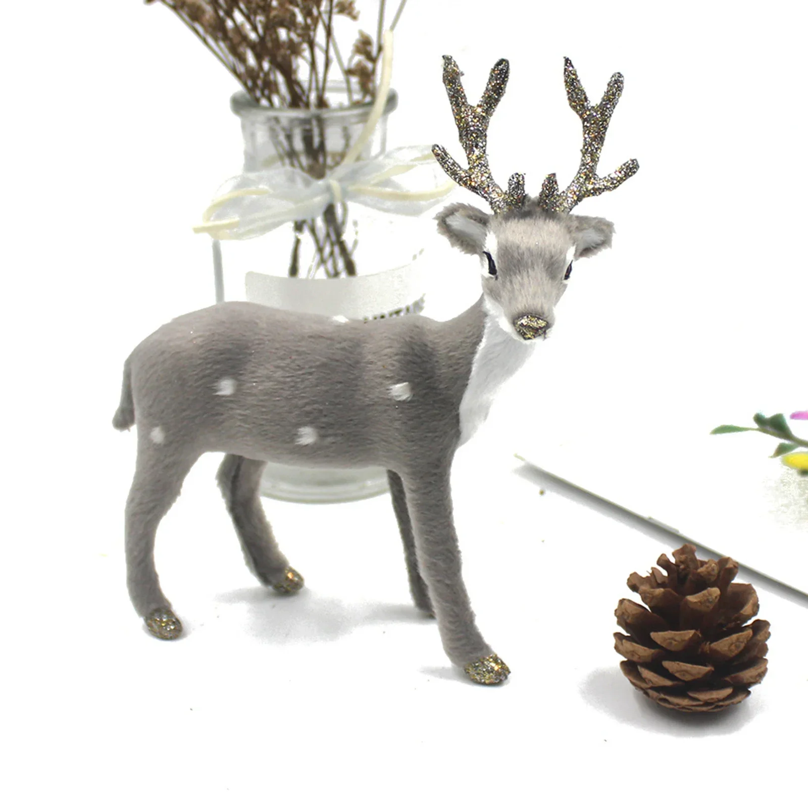 

Garden Decoration Miniture Miniature Forest Animals Xmas Elk Simulation Deer Home Plastic Cute Desk Doll House Fawn Ornaments