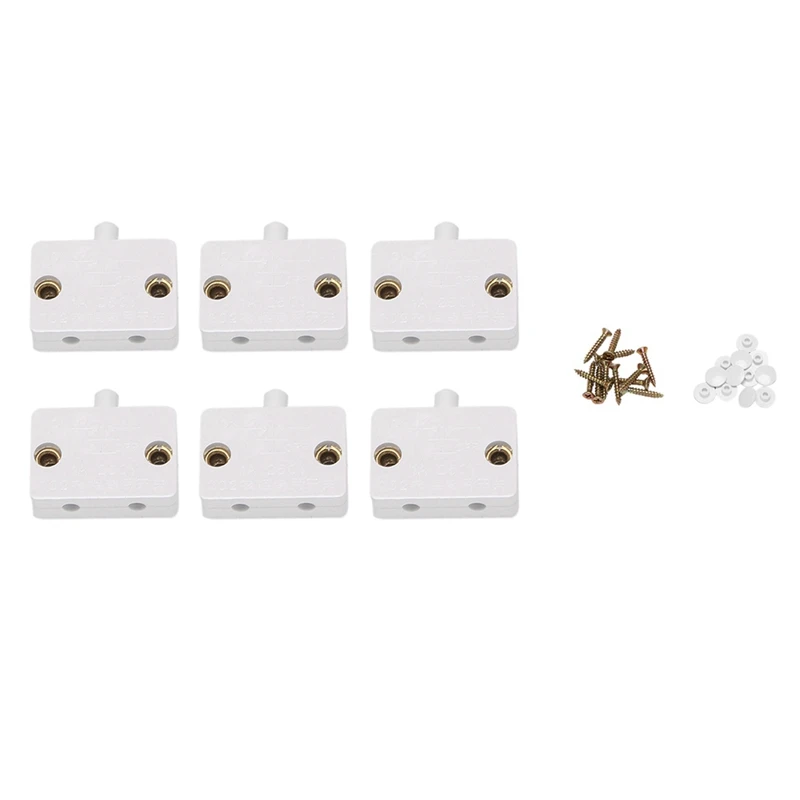 Promotion! 18Pcs Door LED Switch For Closet Light,Normally Closed Cabinet Electrical Lamp Switches,For Closet Pantry Cabinet Whi