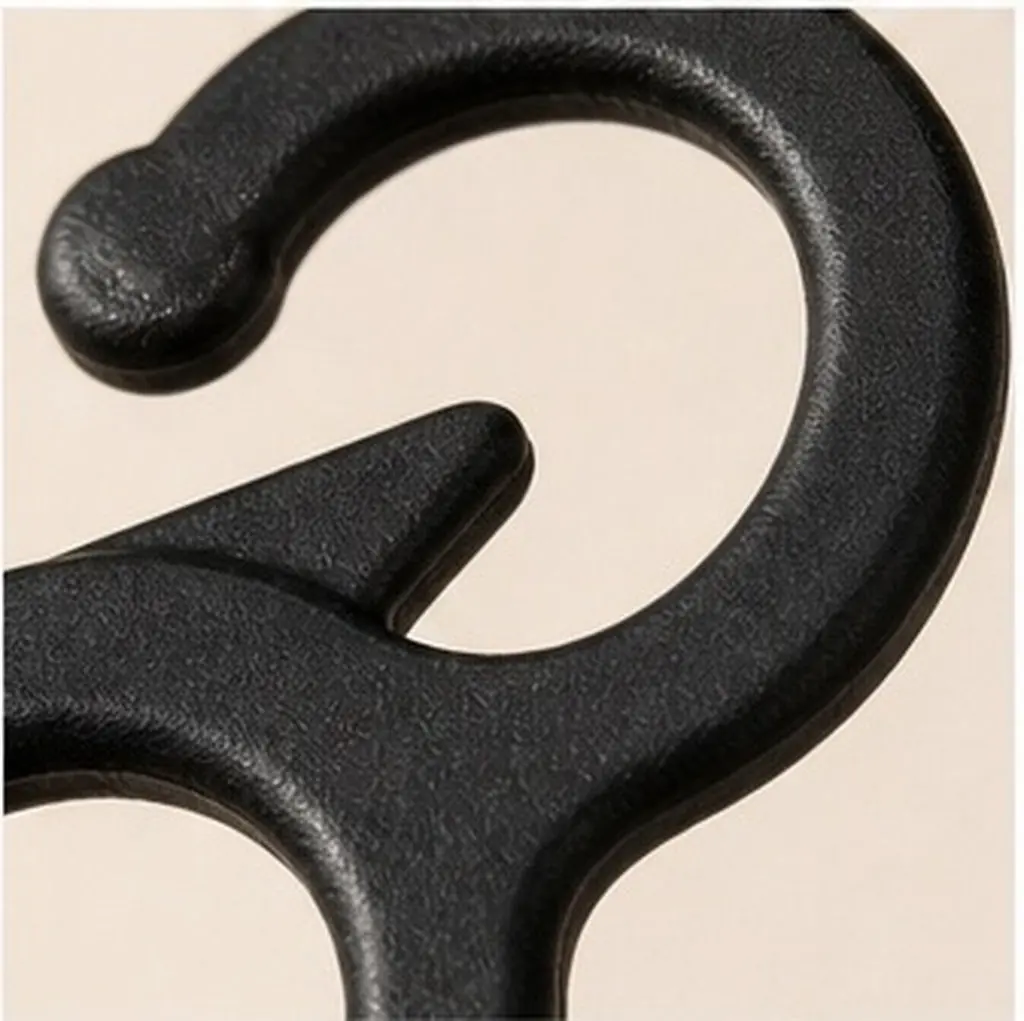 100Pcs Tent Clip Hooks Heavy Duty Plastic 8-Shaped Buckles for Guy Lines Wind Ropes Secure Shelter Stability Camping Hiking