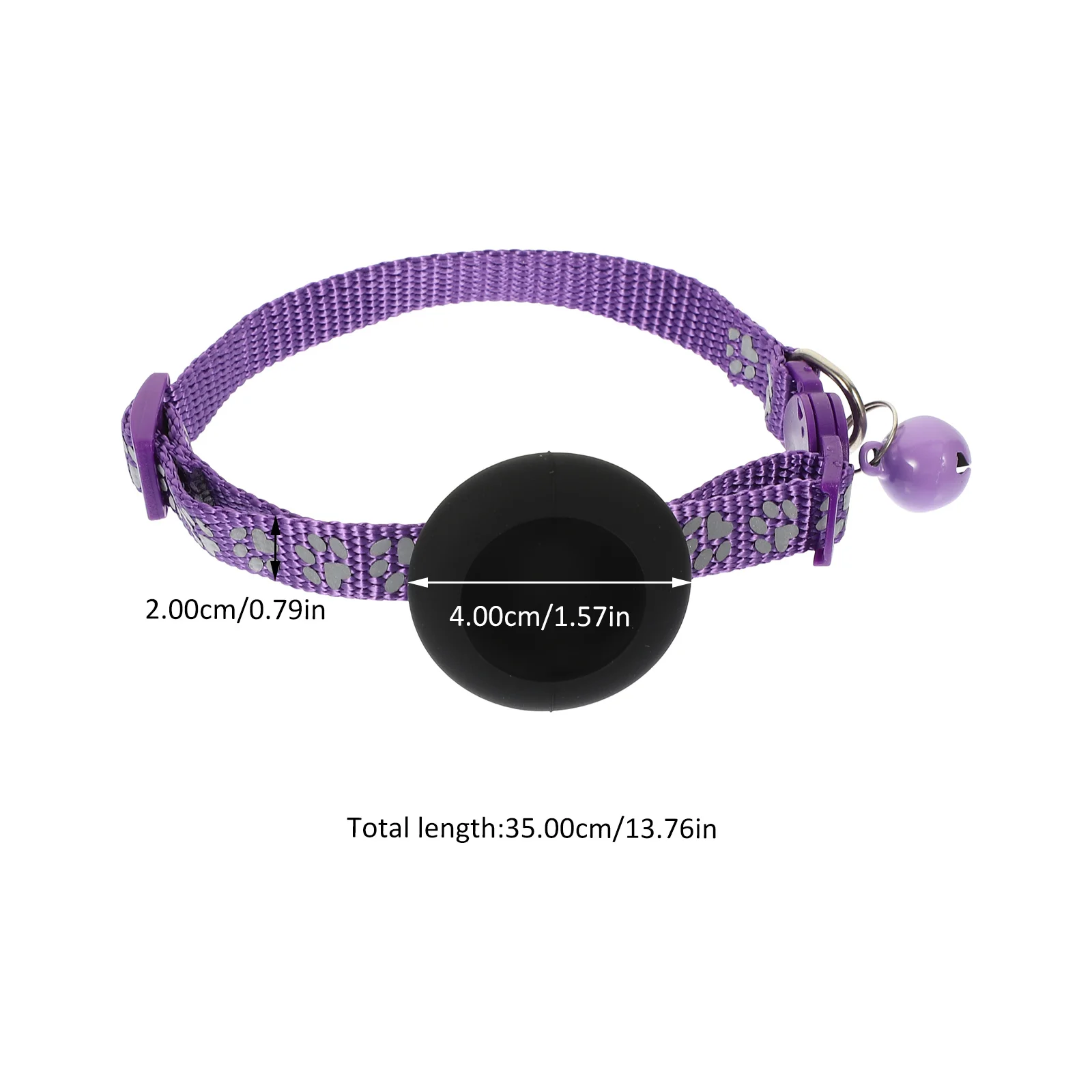 

Anti-Lost Tracer Cat Collar Adjustable Reflective Bell Collar Waterproof Case Durable Nylon Lightweight Practical