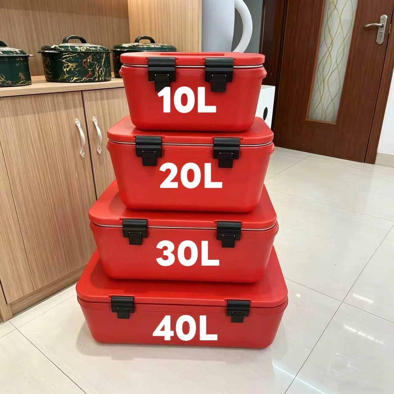 4-piece thermal insulation casserole set thermal insulation food heater rectangular stainless steel event banquet lunch box
