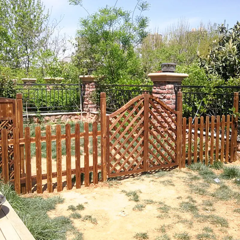 Garden fence door Garden gate Fence Outdoor preservative wooden household solid wood