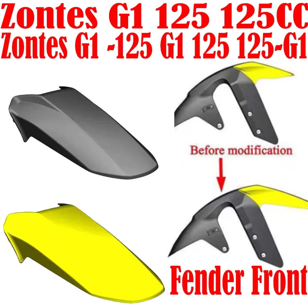 Fit Zontes G1 125 125CC Fender Front Extender Hugger Mudguard For G1 -125 G1 125 125-G1 NEW