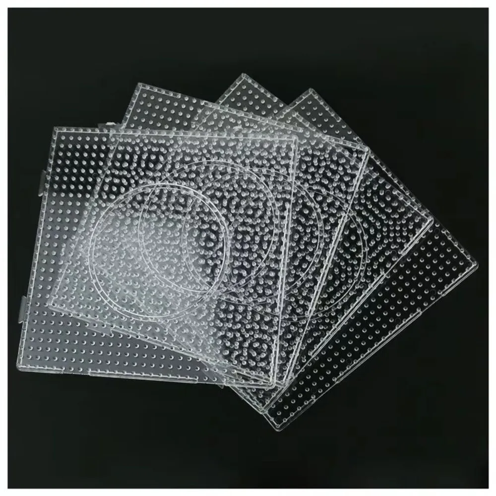 

4Pcs 5mm Beads Fuse Beads Pegboards DIY Heat Resistant Perler Beads Boards Transparent Reusable Hama Beads Pegboards