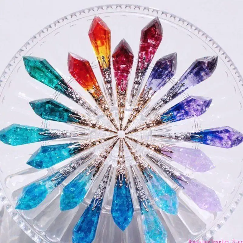 E1PE 1 Set Crystal Epoxy Resin Mold Pendulum Casting Silicone Mould Handmade DIY Crafts Earring Necklace Pendent Jewelry Making