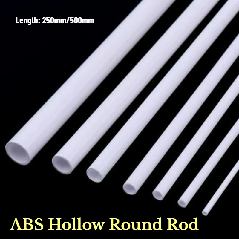 5-50pcs OD 2~12mm ABS Hollow Circular Tube Building Model Material Sand Table Plastic Tube Model Column Landscape Outdoor Layout