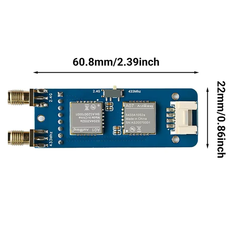 AA08-NRF24 2.4Ghz e CC1101 + NRF24 433Mhz + 2.4GH Módulo 2 em 1 compatível com M5stack para Stickcplus com firmware Bruce
