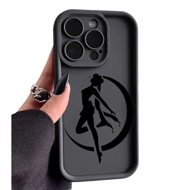 Cute Sailor Moon Sky Eye Stairs Soft Silicone Phone Case For Apple iPhone 12 13 Mini 11 14 15 16 Pro Max 7 8 Plus