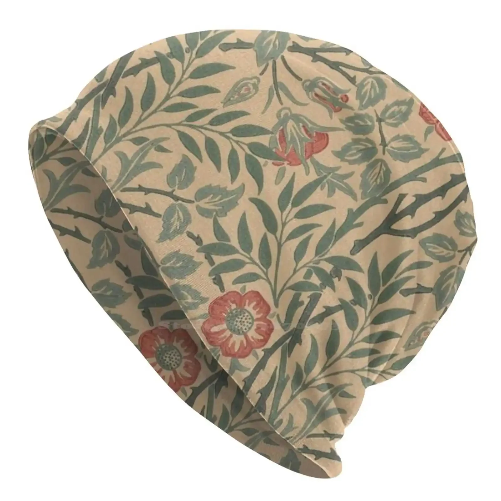 William Morris Flowers Design Knitted Hat Warm Beanie Outdoor Caps William Morris Art William Morris Retro William Morris