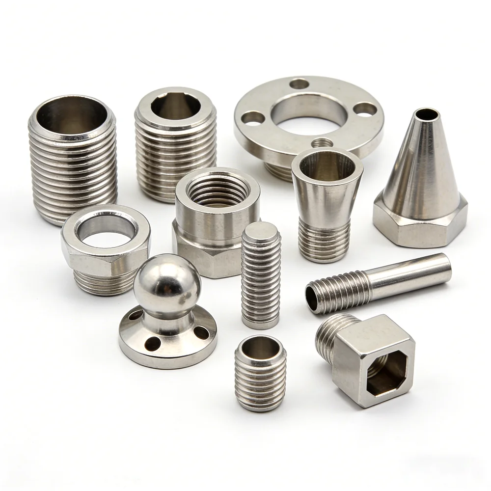 Custom industrial-grade fasteners, CNC-machined parts, and turned and milled automotive components  aluminum steel copper