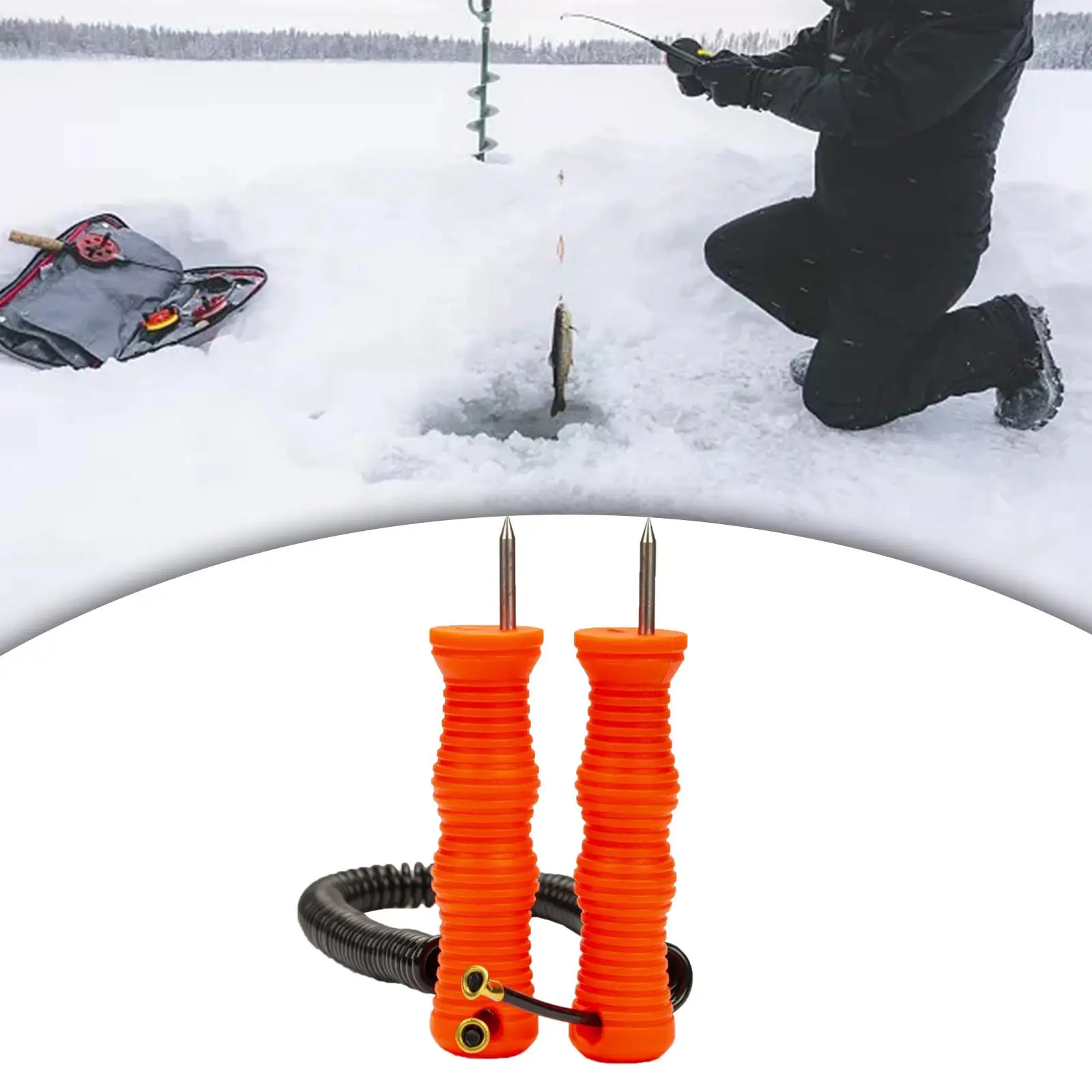 Retractable Ice Picks Fishing Ice Picks with Non Slip Handle Ice Breaker Ice Breaking Tool Ice Awls for Ice Fishing Hiking