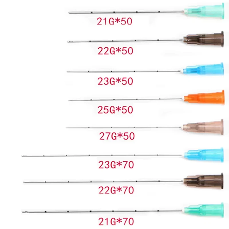15/25/50PCS Disposable Packaged Small tip Needle  22G 23G 25G 27G 18G 30G for Fine High Toughness Blunt Cannula