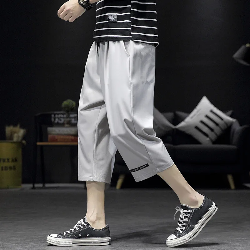 

Мужские летние спортивные шорты из ледяного шелка: легкие, прямого кроя, быстросохнущие, для активного отдыха, свободного покроя, молодежные