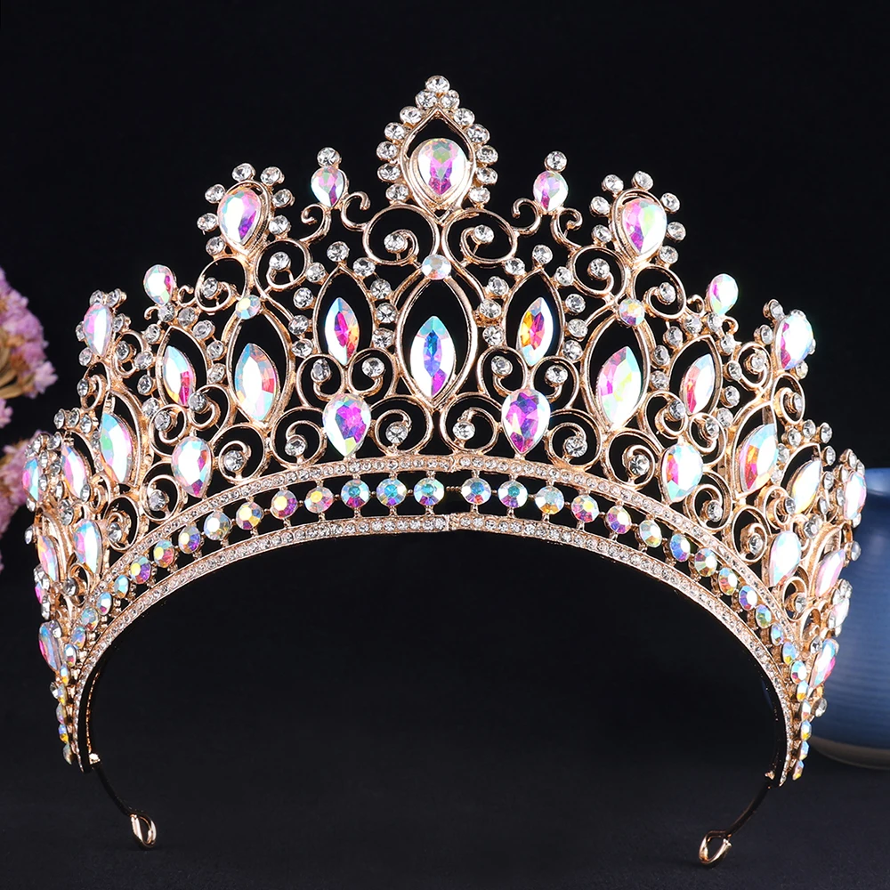 Luxury Bridal Crown Fashion Rhinestone Princess Tiara Women Headpiece Wedding Party Jewelry Hair Accessories Decoration